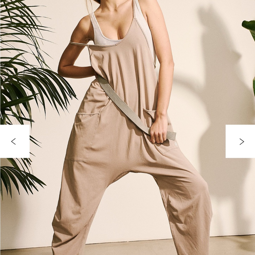 Free People Hot Shot Onesie Khaki